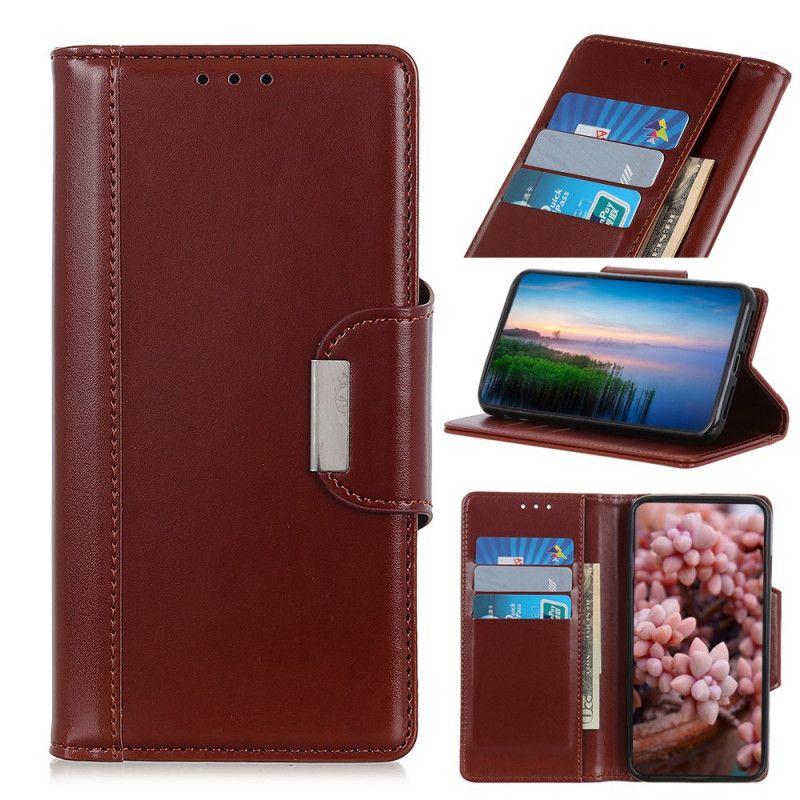 Etui Folio Xiaomi Mi 9 Lite Granatowy Czarny Zamknięcie Eleganckie Ze Sztucznej Skóry