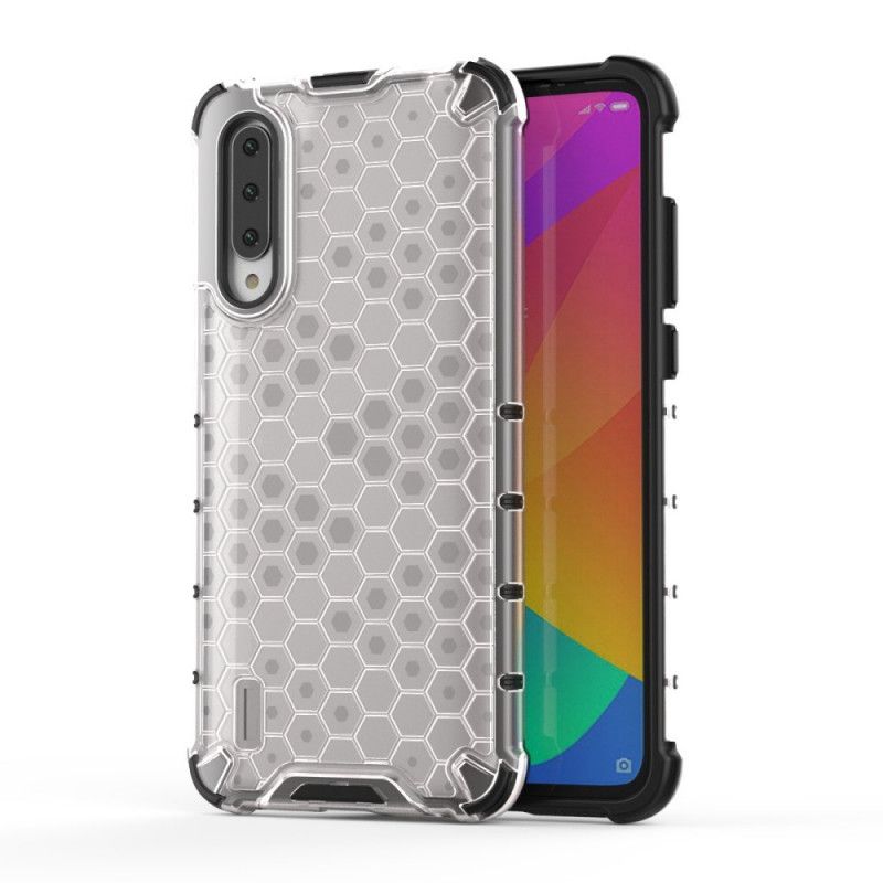 Etui Xiaomi Mi 9 Lite Biały Czarny Styl Plastra Miodu