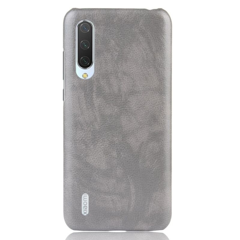 Etui Xiaomi Mi 9 Lite Czerwony Czarny Imitacja Skóry Liczi