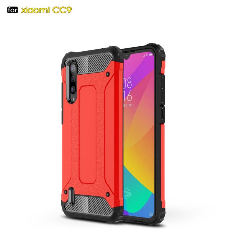 Etui Xiaomi Mi 9 Lite Czerwony Czarny Ocalały