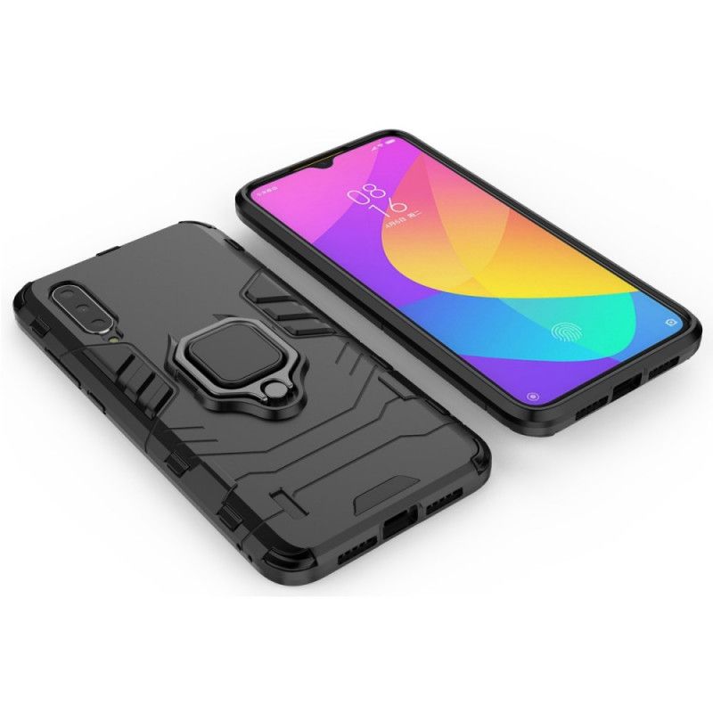 Etui Xiaomi Mi 9 Lite Czerwony Czarny Pierścień Oporowy