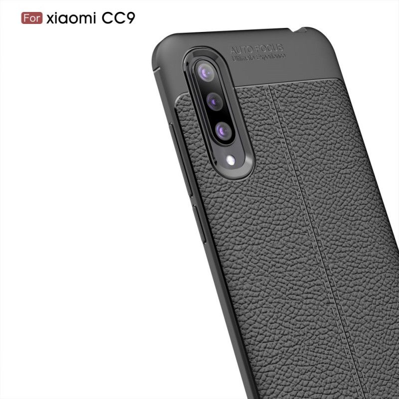 Futerały Xiaomi Mi 9 Lite Czerwony Czarny Efekt Skóry Liczi