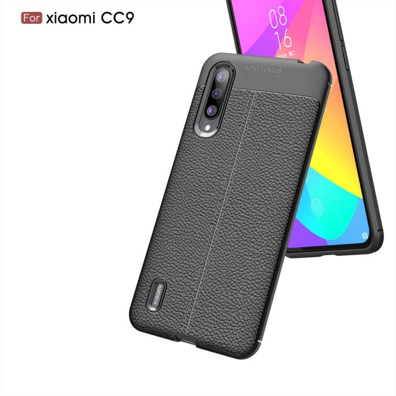 Futerały Xiaomi Mi 9 Lite Czerwony Czarny Efekt Skóry Liczi