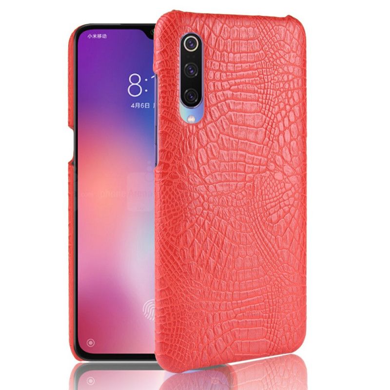 Futerały Xiaomi Mi 9 Lite Czerwony Czarny Etui na Telefon Styl Skóry Krokodyla