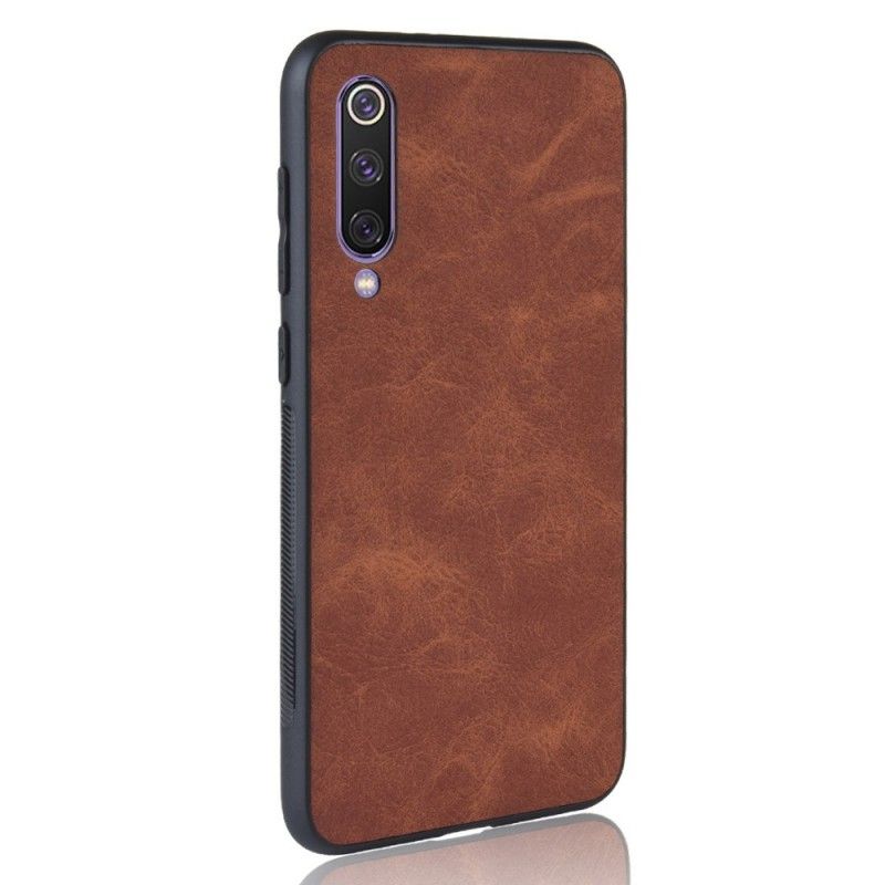 Etui Xiaomi Mi 9 Brązowy Czarny Efekt Skóry W Stylu Vintage