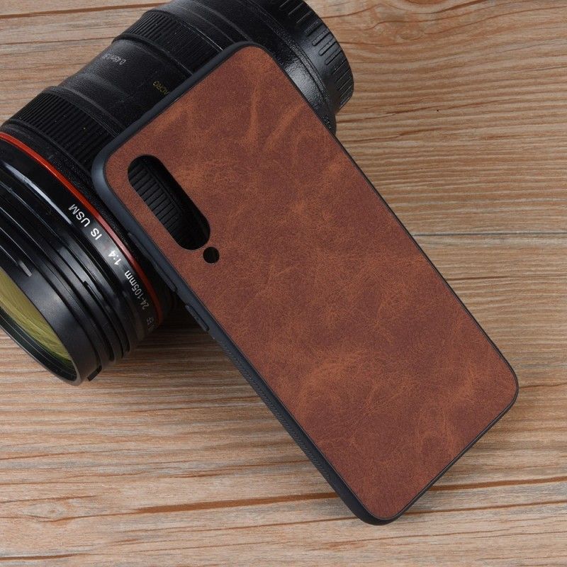 Etui Xiaomi Mi 9 Brązowy Czarny Efekt Skóry W Stylu Vintage