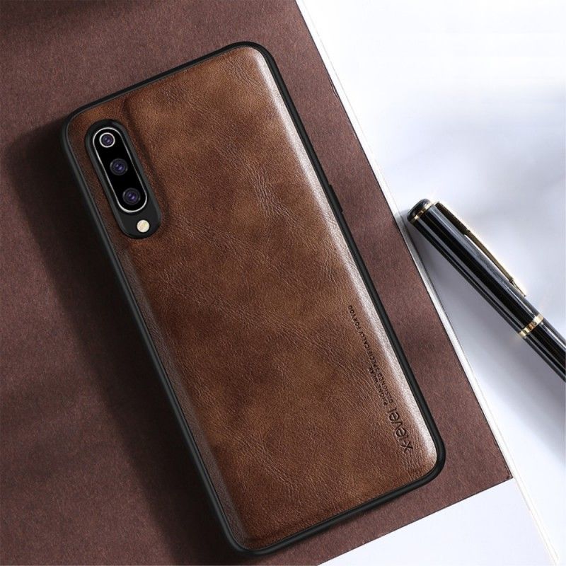 Etui Xiaomi Mi 9 Czerwony Czarny Efekt Skóry W Stylu Vintage