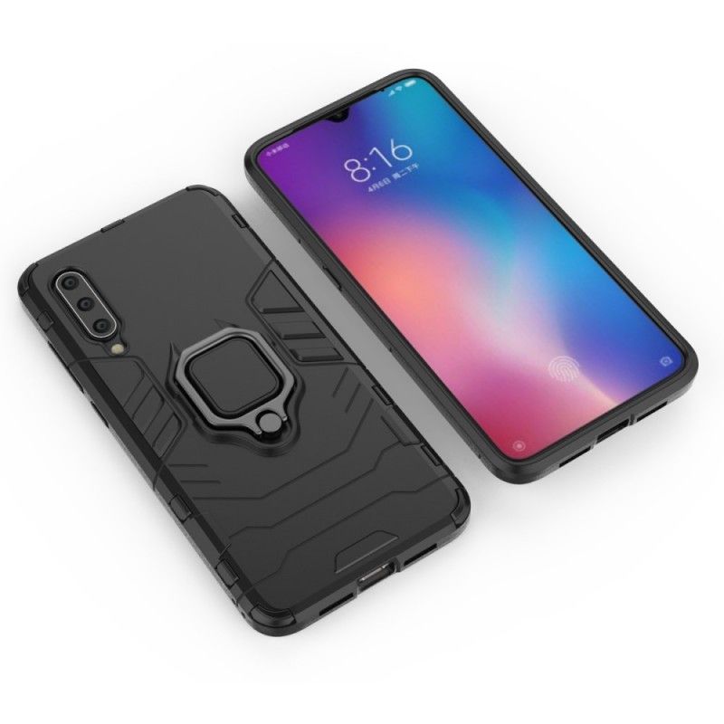 Etui Xiaomi Mi 9 Czerwony Czarny Pierścień Oporowy Etui Ochronne