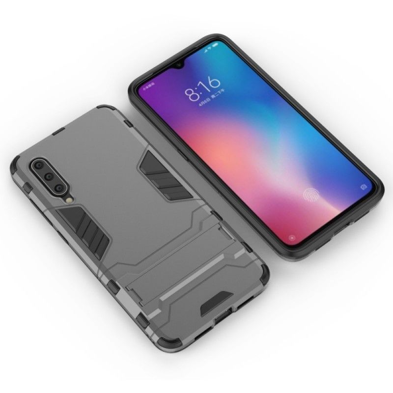 Etui Xiaomi Mi 9 Czerwony Czarny Wyjątkowo Wytrzymały Język