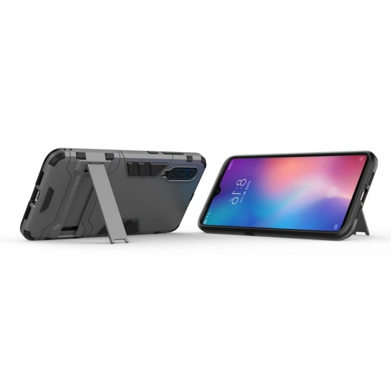 Etui Xiaomi Mi 9 Czerwony Czarny Wyjątkowo Wytrzymały Język