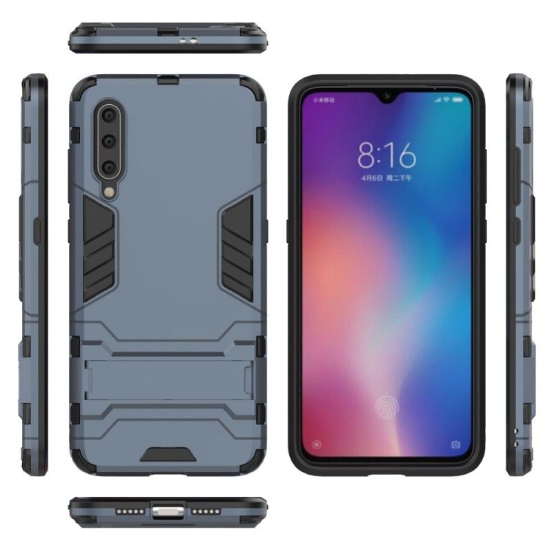 Etui Xiaomi Mi 9 Czerwony Czarny Wyjątkowo Wytrzymały Język