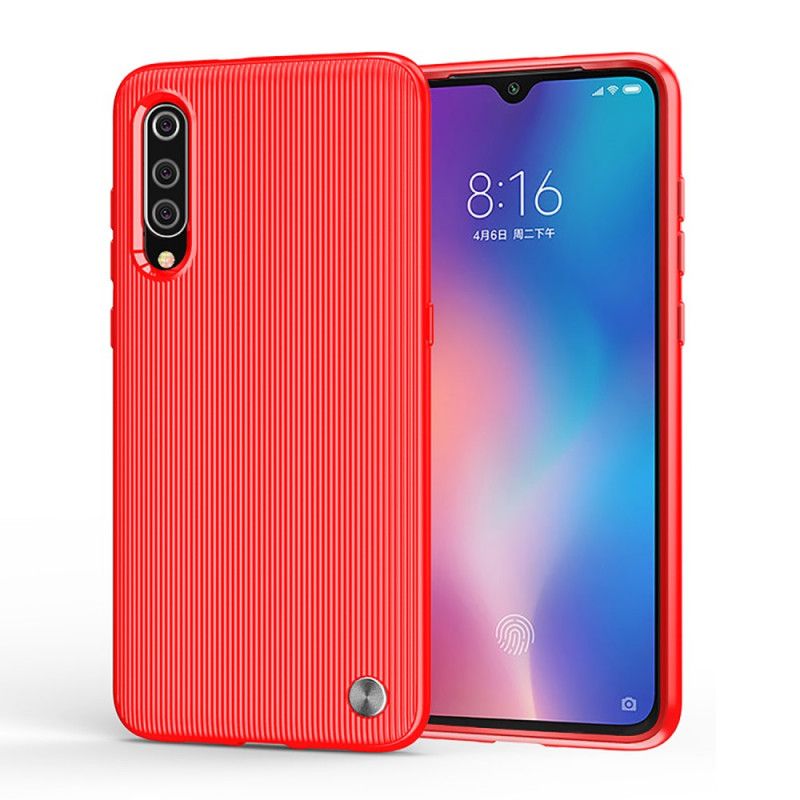 Etui Xiaomi Mi 9 Granatowy Czarny Silikon Strukturalny Etui Ochronne