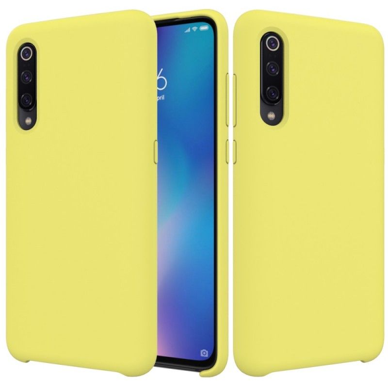 Etui Xiaomi Mi 9 Różowy Czarny Płyn Silikonowy Etui Ochronne