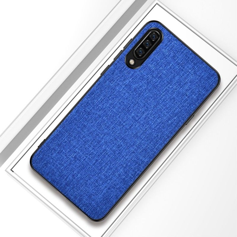 Etui Xiaomi Mi 9 Szary Czarny Tekstura Tkaniny