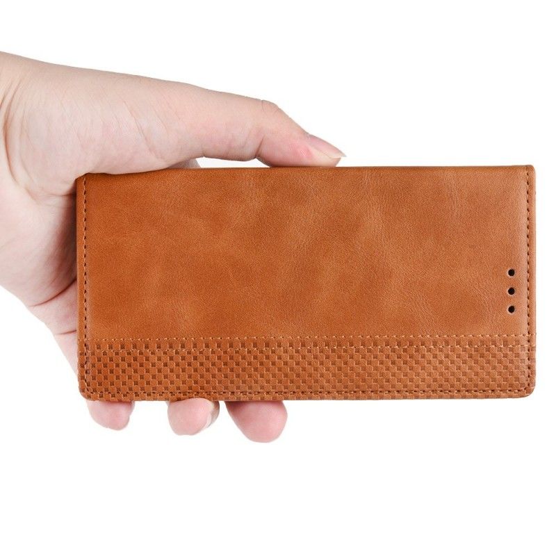 Flip Kotelot Xiaomi Mi 9 Czerwony Czarny Stylizowany Efekt Skóry W Stylu Vintage Etui Ochronne