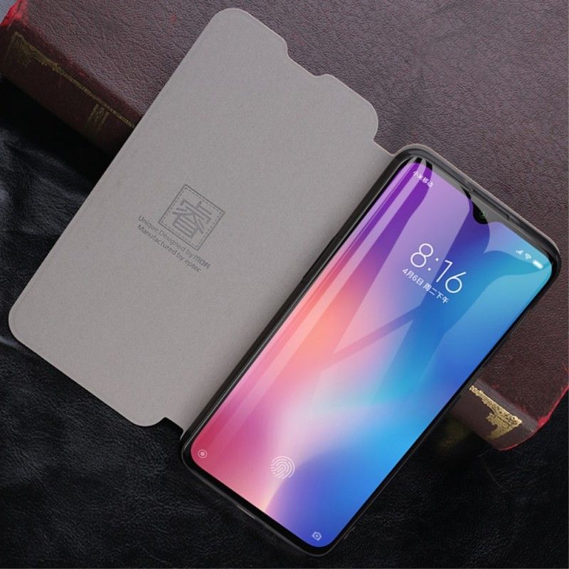 Flip Kotelot Xiaomi Mi 9 Magenta Czarny Vintage Mofi