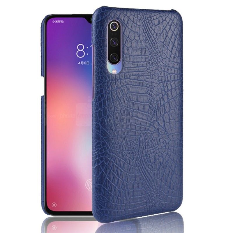 Futerały Xiaomi Mi 9 Ciemnoniebieski Czerwony Efekt Skóry Krokodyla