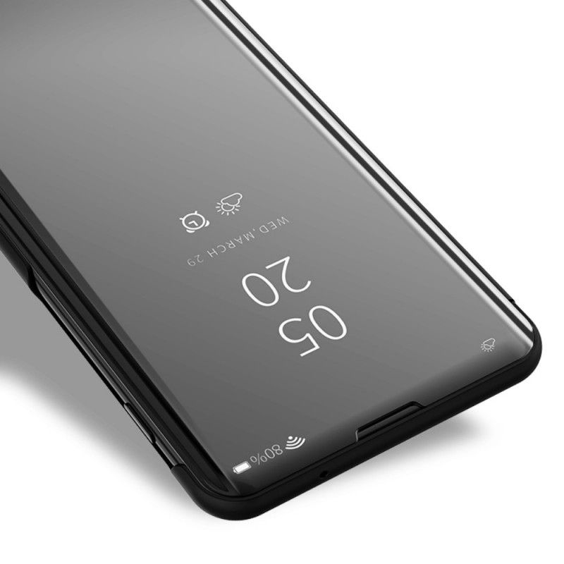 Zobacz Pokrywę Xiaomi Mi 9 Biały Czarny Lustro I Imitacja Skóry