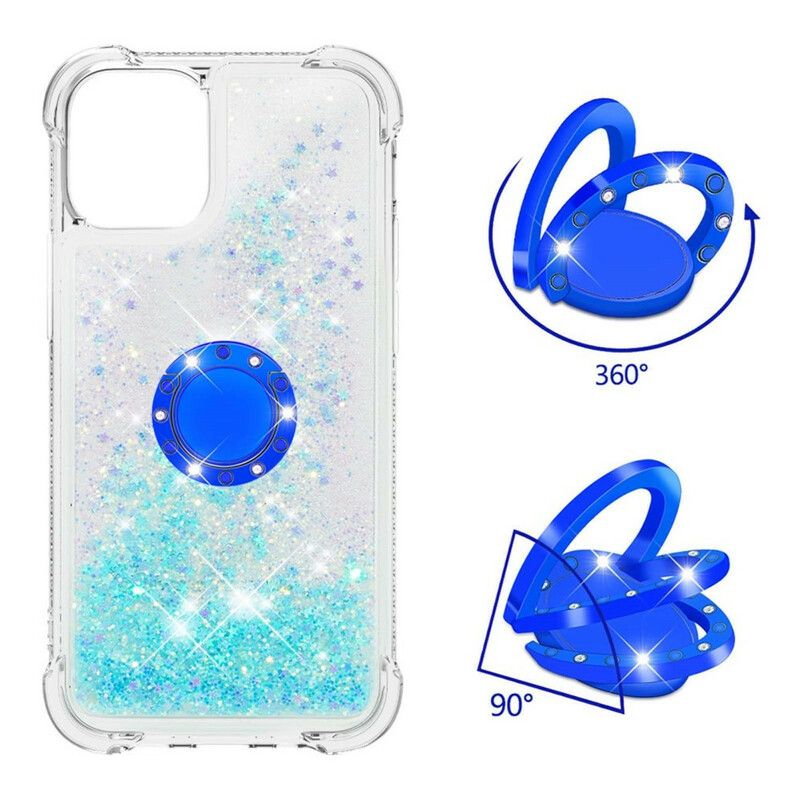 Etui Do Iphone 13 Mini Cekiny Z Uchwytem Na Pierścionek