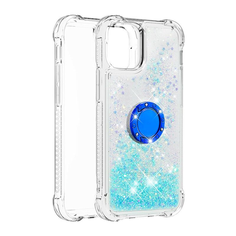 Etui Do Iphone 13 Mini Cekiny Z Uchwytem Na Pierścionek