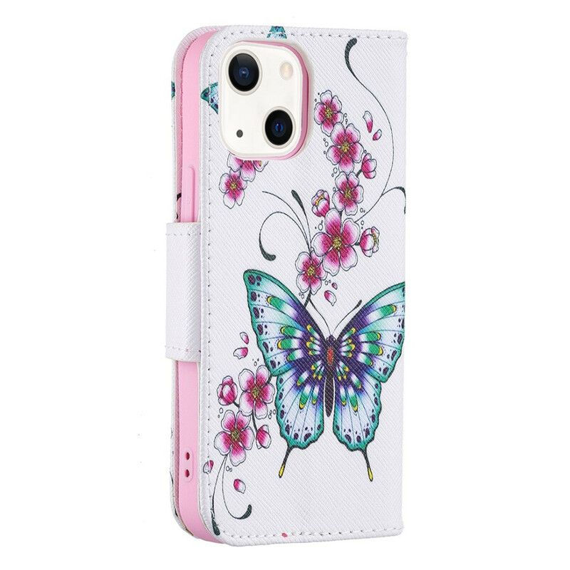 Etui Folio Do Iphone 13 Mini Cudowne Motyle