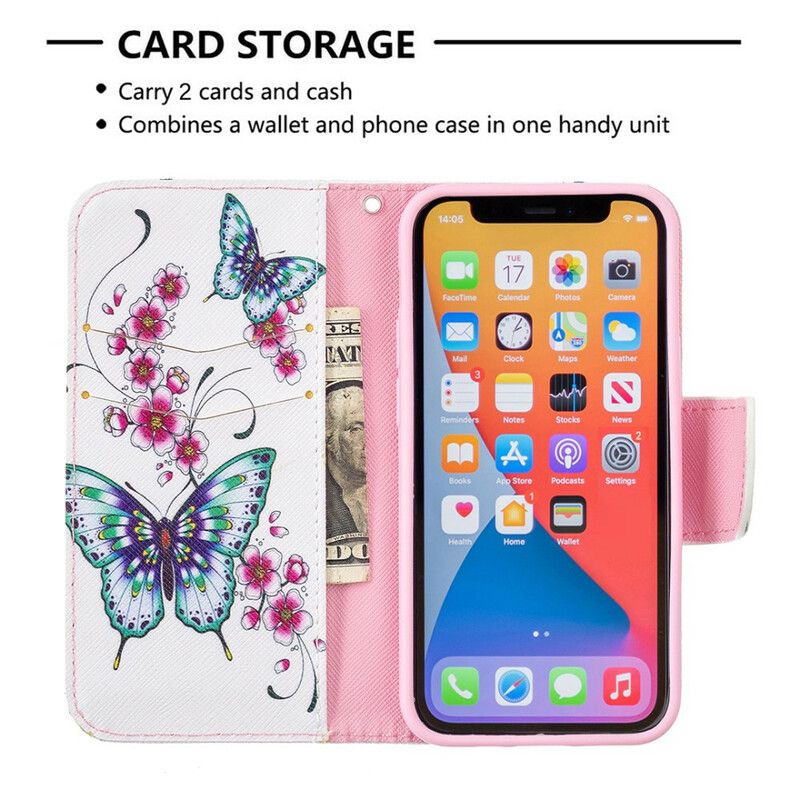 Etui Folio Do Iphone 13 Mini Cudowne Motyle