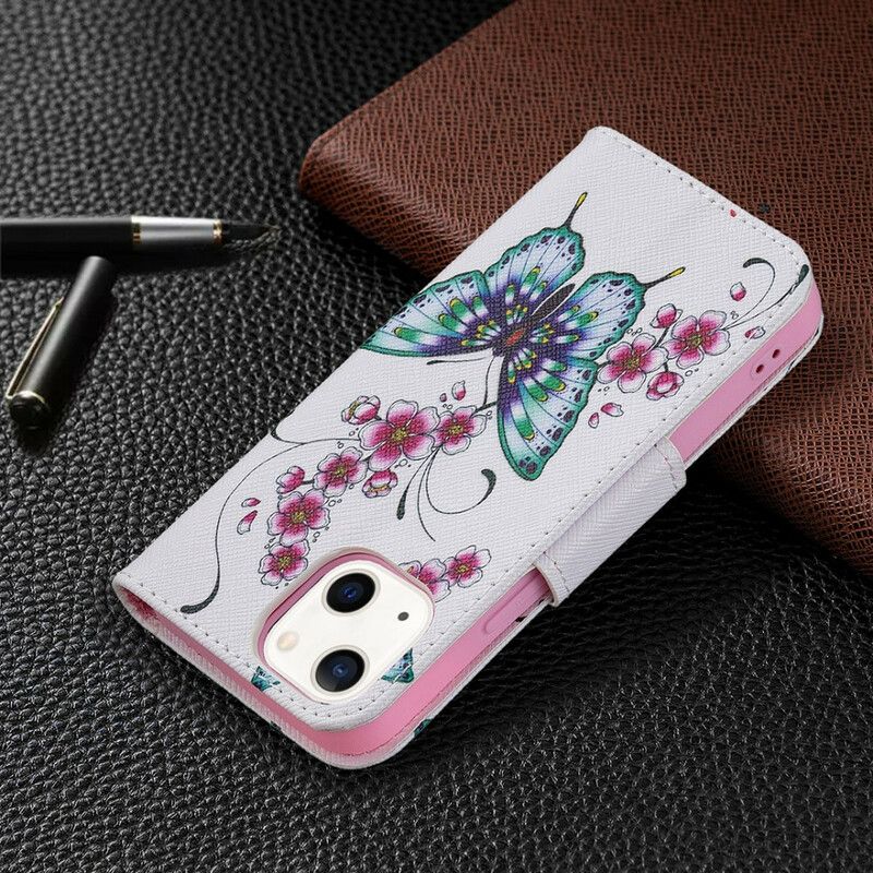 Etui Folio Do Iphone 13 Mini Cudowne Motyle