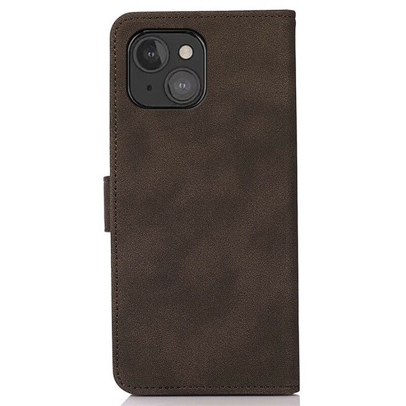 Etui Folio Do Iphone 13 Mini Efekt Skóry Moda Khazneh