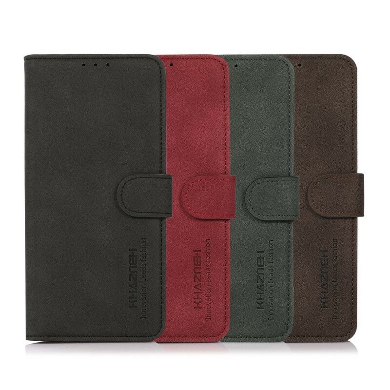 Etui Folio Do Iphone 13 Mini Efekt Skóry Moda Khazneh