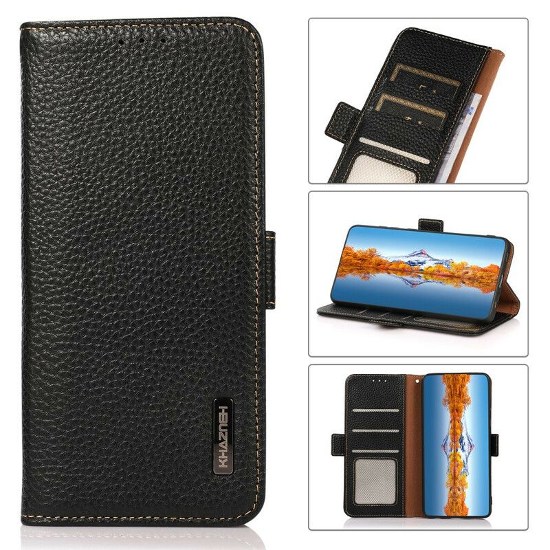 Etui Folio Do Iphone 13 Mini Khazneh Lychee Leather