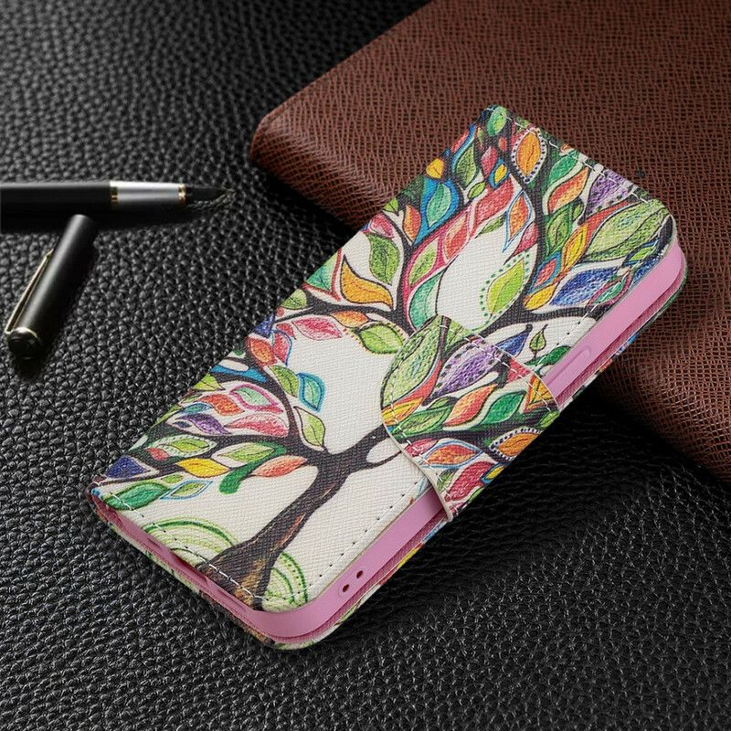 Etui Folio Do Iphone 13 Mini Kolorowe Drzewo