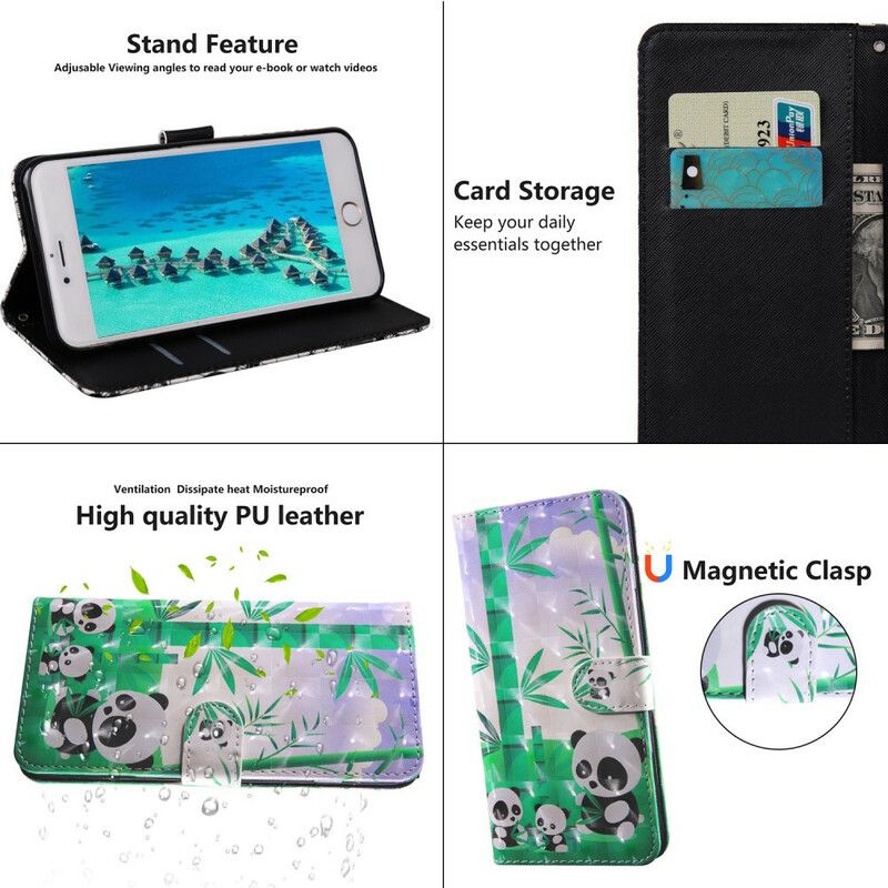 Etui Folio Do Iphone 13 Mini Lekkie Pandy Punktowe