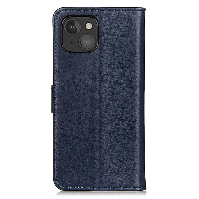 Etui Folio Do Iphone 13 Mini Prosty Efekt Skóry