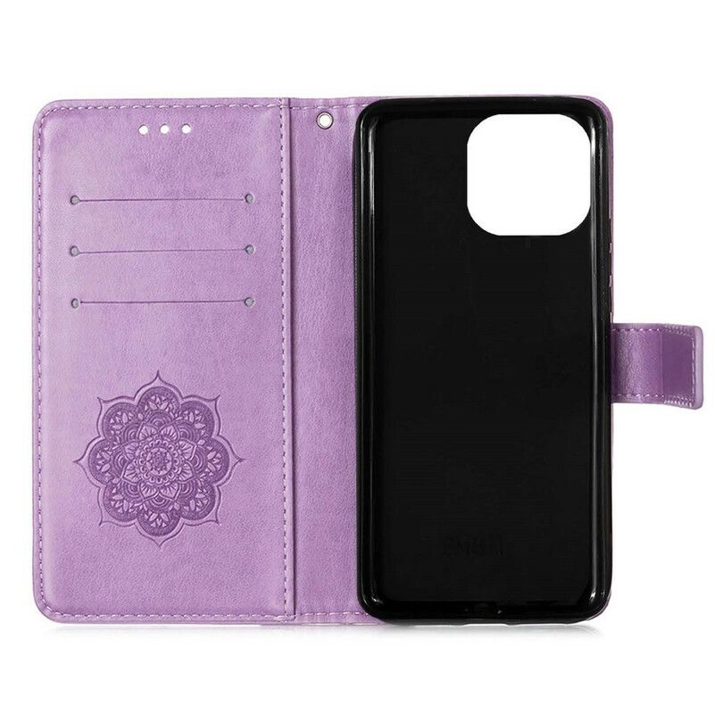 Etui Folio Do Iphone 13 Mini Wydrukowany Łapacz Snów I Pasek