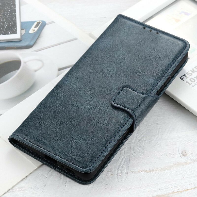 Etui Folio Iphone 13 Mini Dwustronne Zapięcie Z Efektem Skóry