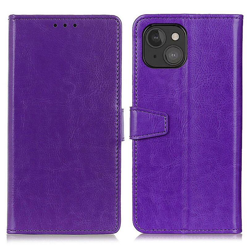 Etui Folio Iphone 13 Mini Klasyczna Sztuczna Skóra Etui Ochronne