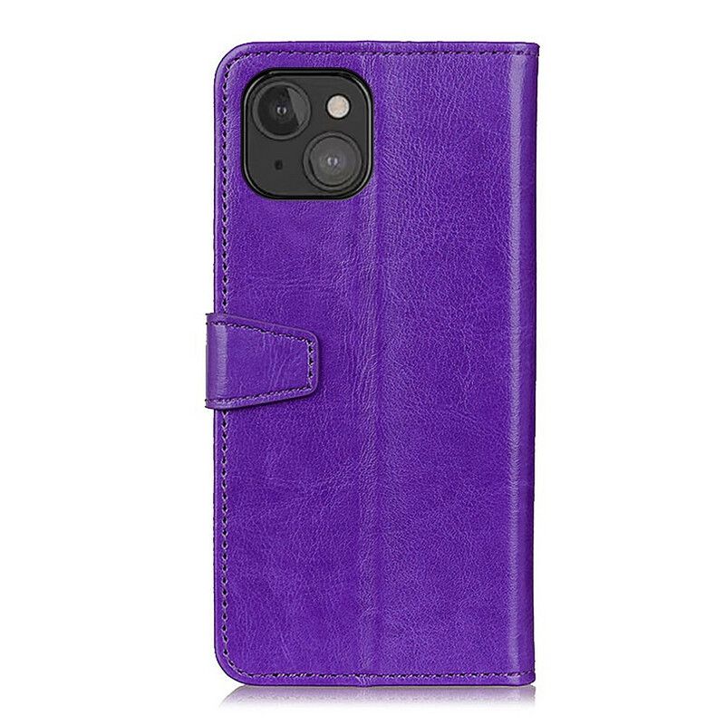 Etui Folio Iphone 13 Mini Klasyczna Sztuczna Skóra Etui Ochronne