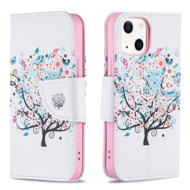 Etui Folio Iphone 13 Mini Kwitnące Drzewo