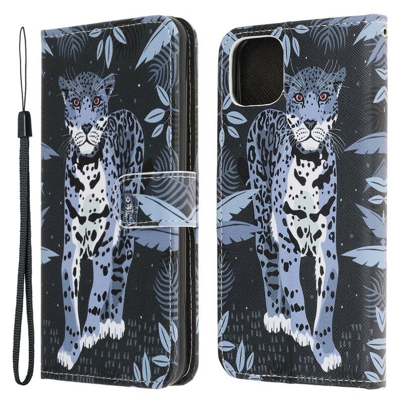 Etui Folio Iphone 13 Mini Leopard Strappy