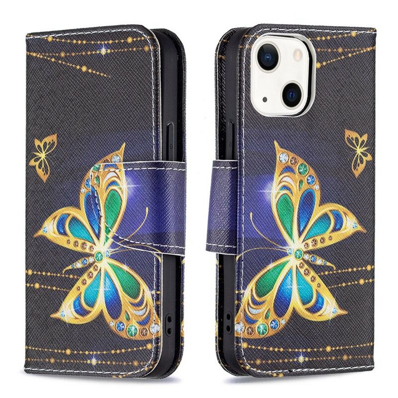 Etui Folio Iphone 13 Mini Magiczny Motyl Etui Ochronne