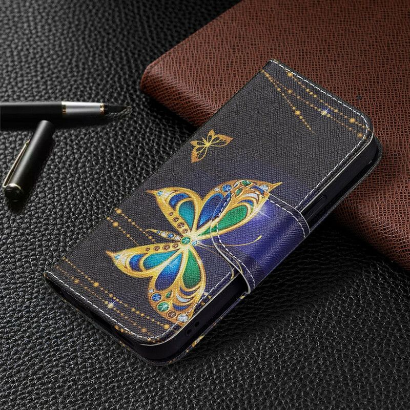 Etui Folio Iphone 13 Mini Magiczny Motyl Etui Ochronne