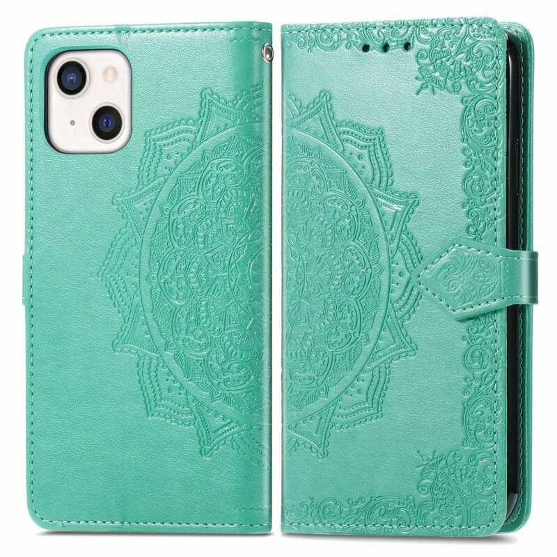 Etui Folio Iphone 13 Mini Mandala Średniowiecze Etui Ochronne