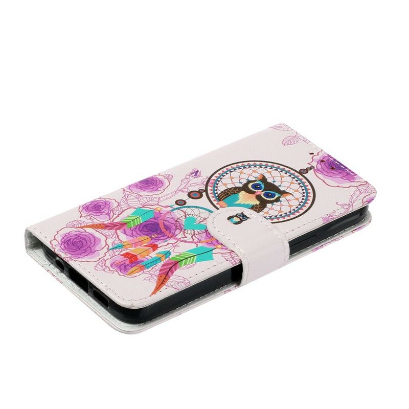 Etui Folio Iphone 13 Mini Sowa Mandala Z Paskiem