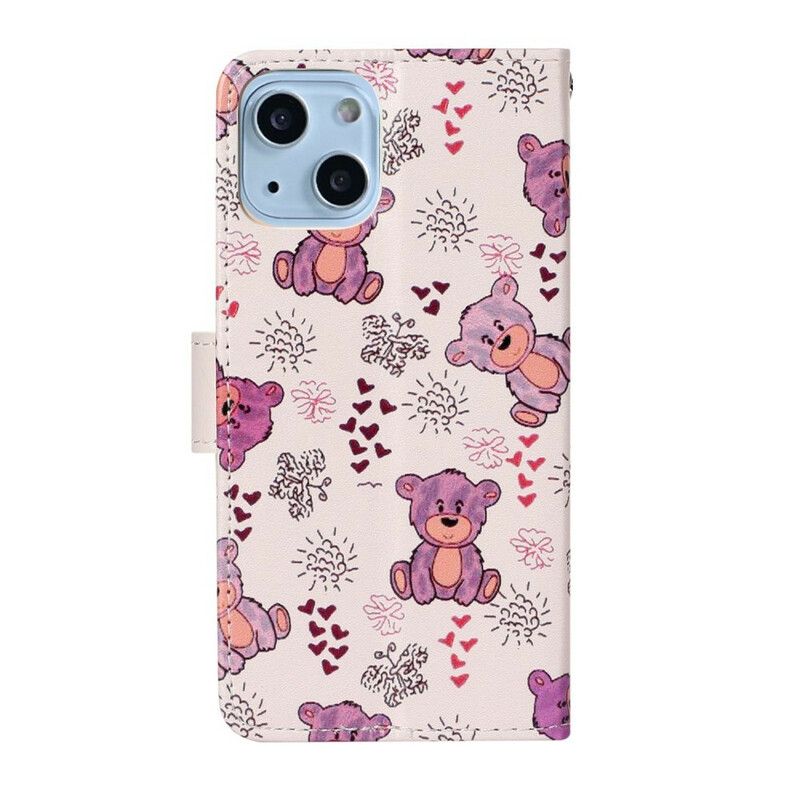 Etui Folio Iphone 13 Mini Tylko Niedźwiedzie Etui Ochronne