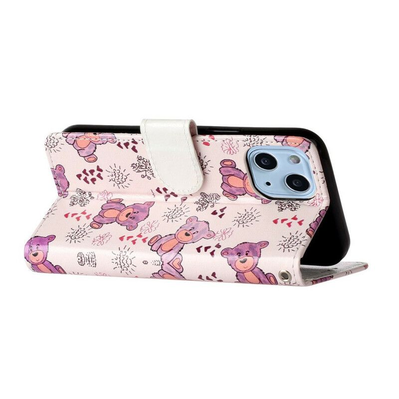 Etui Folio Iphone 13 Mini Tylko Niedźwiedzie Etui Ochronne