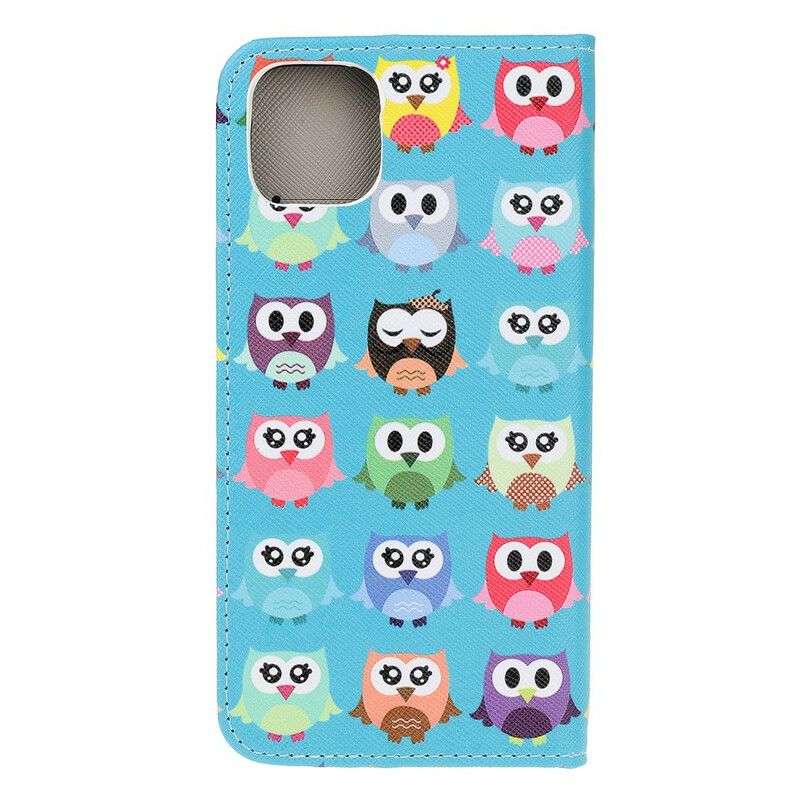 Etui Folio Iphone 13 Mini Wiele Sów