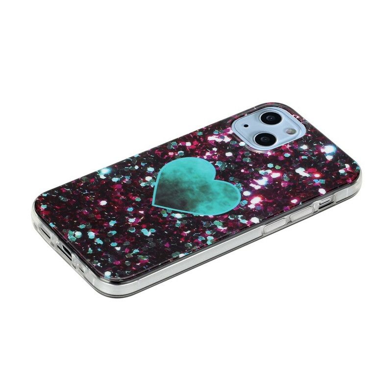 Etui Iphone 13 Mini Brokatowy Marmur