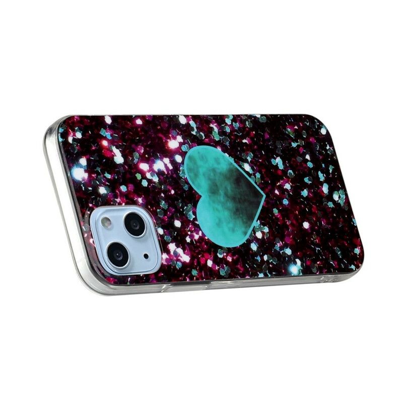 Etui Iphone 13 Mini Brokatowy Marmur