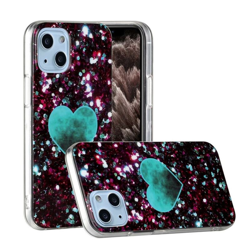 Etui Iphone 13 Mini Brokatowy Marmur