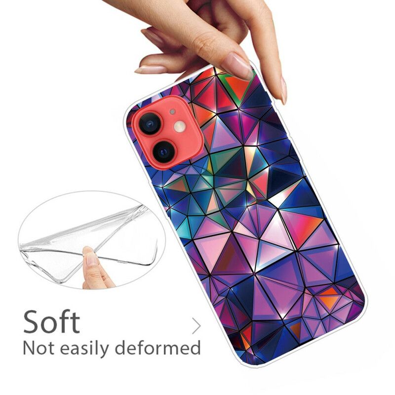 Etui Iphone 13 Mini Elastyczna Geometria Etui Ochronne